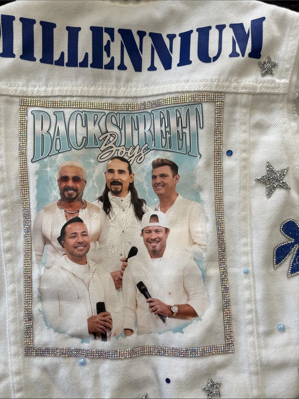 Custom Backstreet Boys Jean Jacket Vest Size S/M - Picture 5 of 8